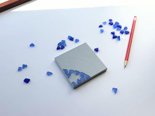 Extra small cobalt blue sea glass for jewelry and resin art, deep blue tumbled NYC pieces