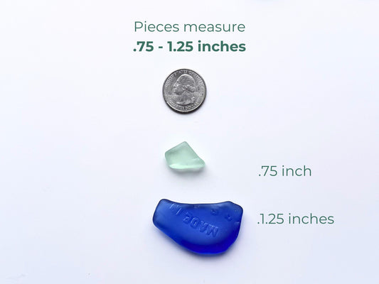 Colorful medium sea glass mix from Brooklyn, multicolor tumbled pieces for crafts