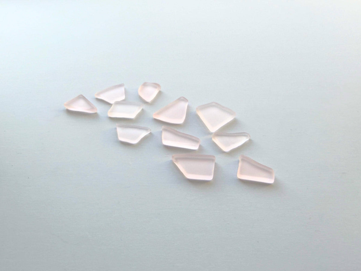 Cherry blossom pink tumbled sea glass pieces with smooth frosted edges in small to medium sizes perfect for spring jewelry making bridal shower favors baby shower crafts mosaics resin art and wedding decor made from recycled vintage glass