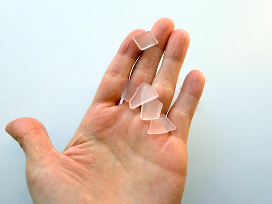 Cherry blossom pink tumbled sea glass pieces with smooth frosted edges in small to medium sizes perfect for spring jewelry making bridal shower favors baby shower crafts mosaics resin art and wedding decor made from recycled vintage glass