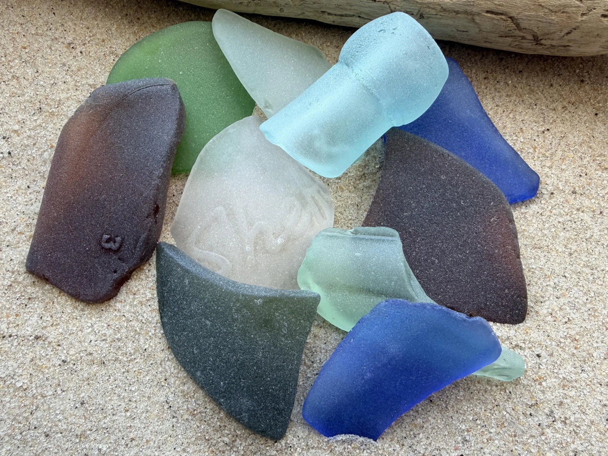 Genuine medium sea glass from Brooklyn, real 1-2 inch pieces for resin art
