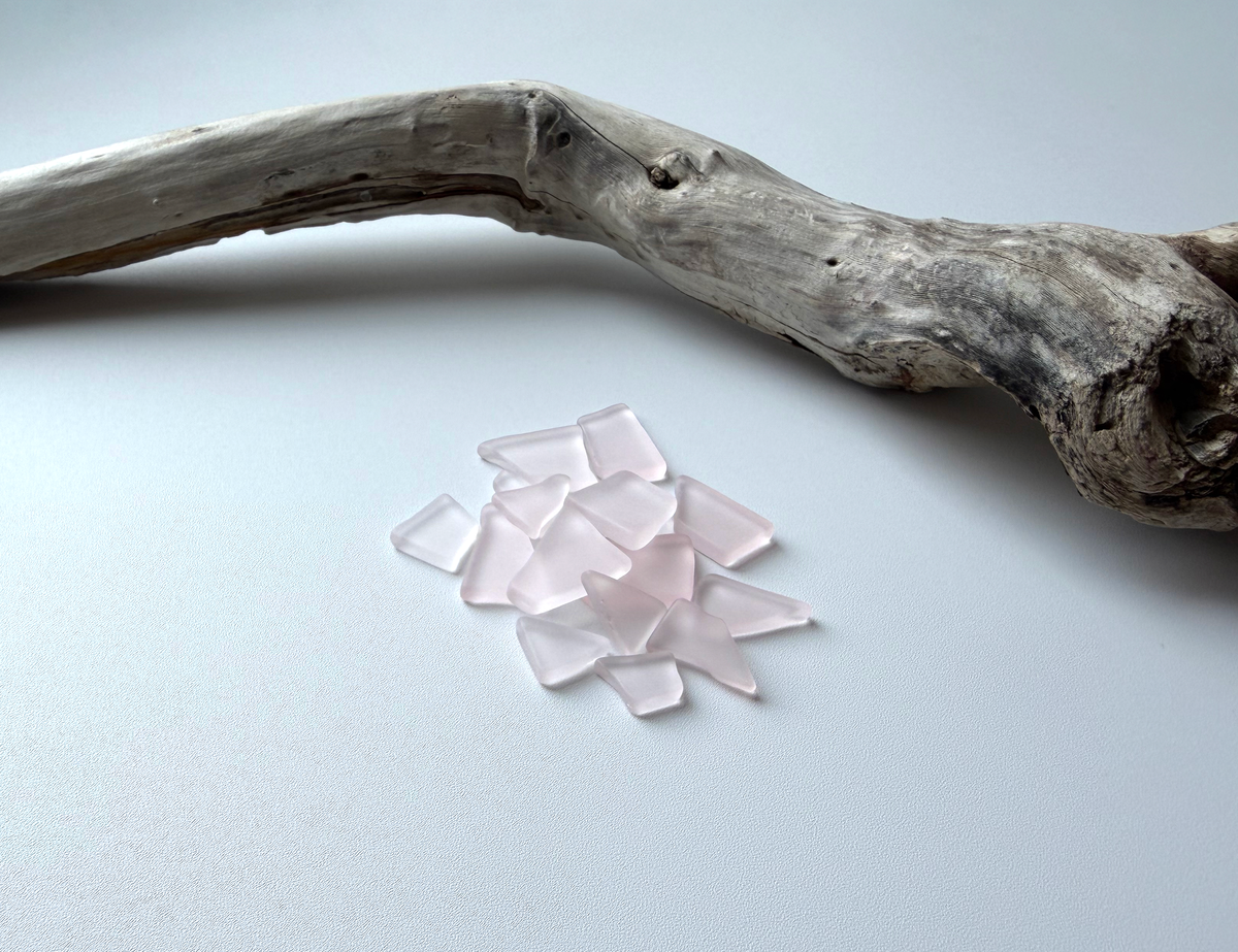 Cherry blossom pink tumbled sea glass pieces with smooth frosted edges in small to medium sizes perfect for spring jewelry making bridal shower favors baby shower crafts mosaics resin art and wedding decor made from recycled vintage glass