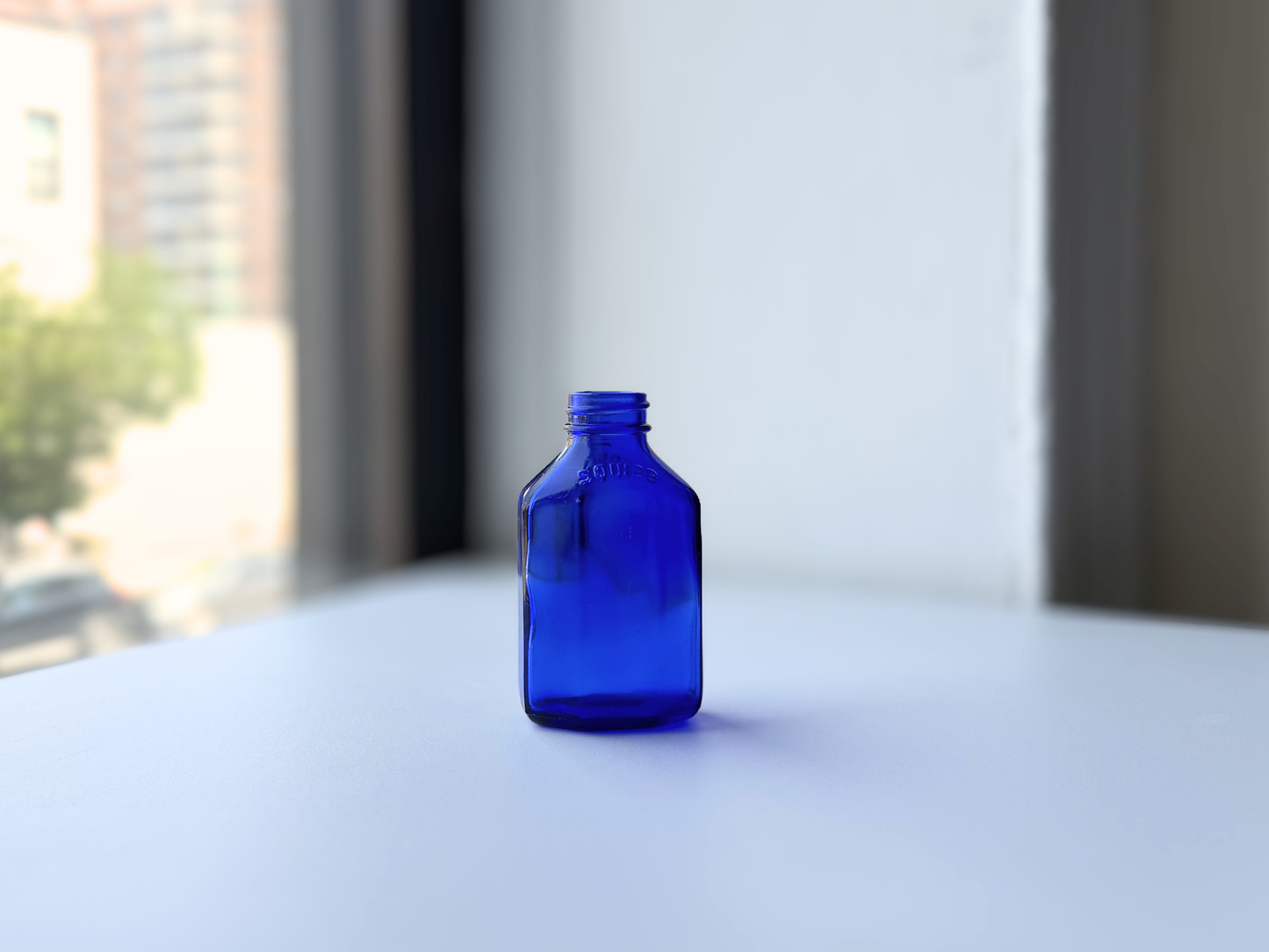 Squibb Bottle – Small Cobalt Blue Medicine Glass