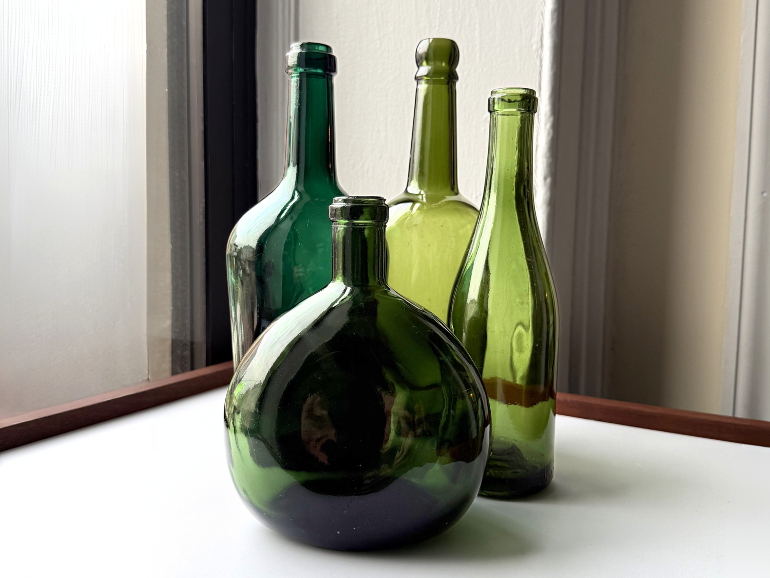 Green Antique Glass Bottles from NYC Beaches | Brooklyn Sea Glass