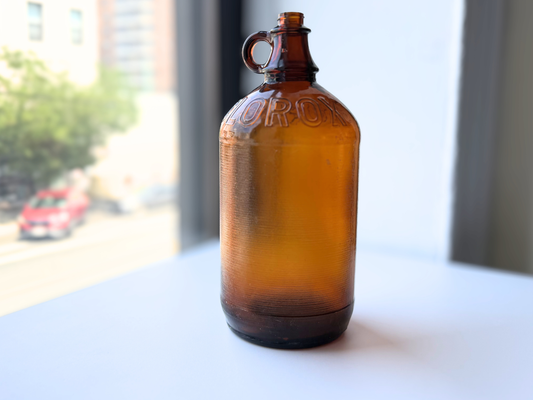 Clorox Bottle – 1952 Amber Glass 64oz Jug