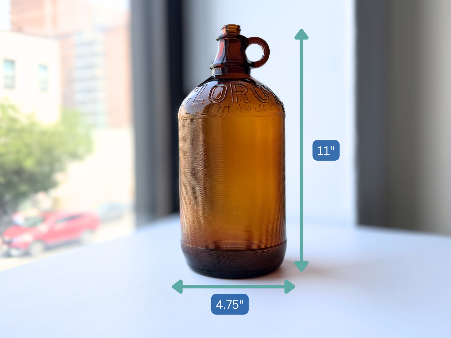 Clorox Bottle – 1952 Amber Glass 64oz Jug
