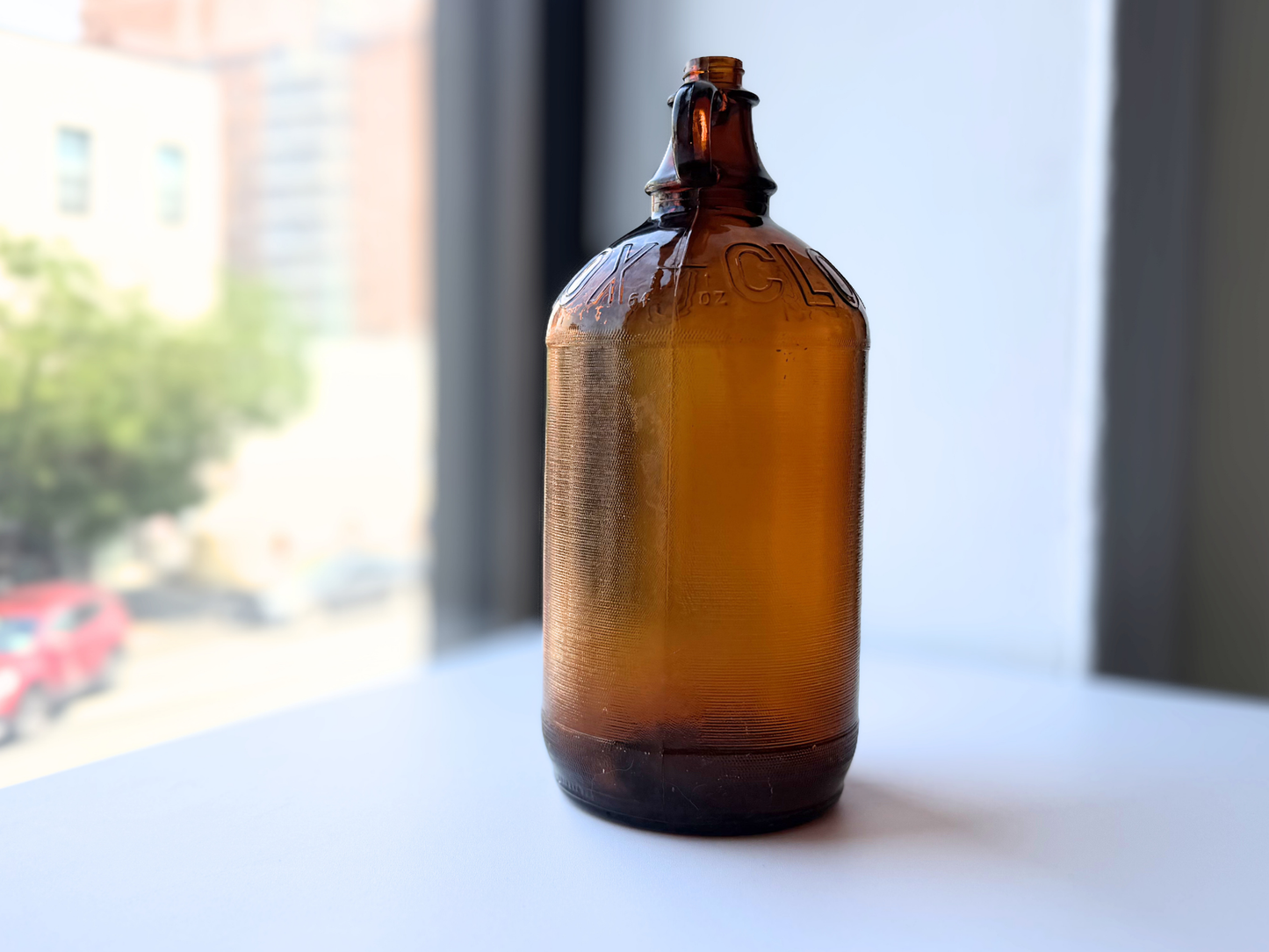 Clorox Bottle – 1952 Amber Glass 64oz Jug