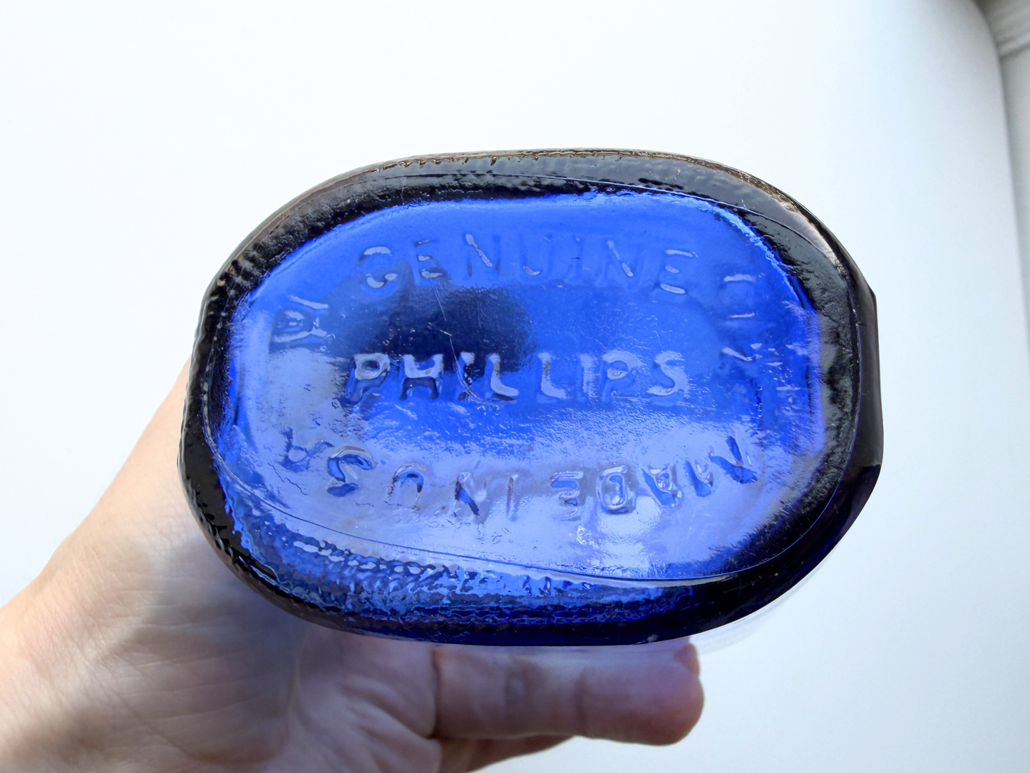 Phillips Bottle – Extra Large Cobalt Blue Milk of Magnesia Glass