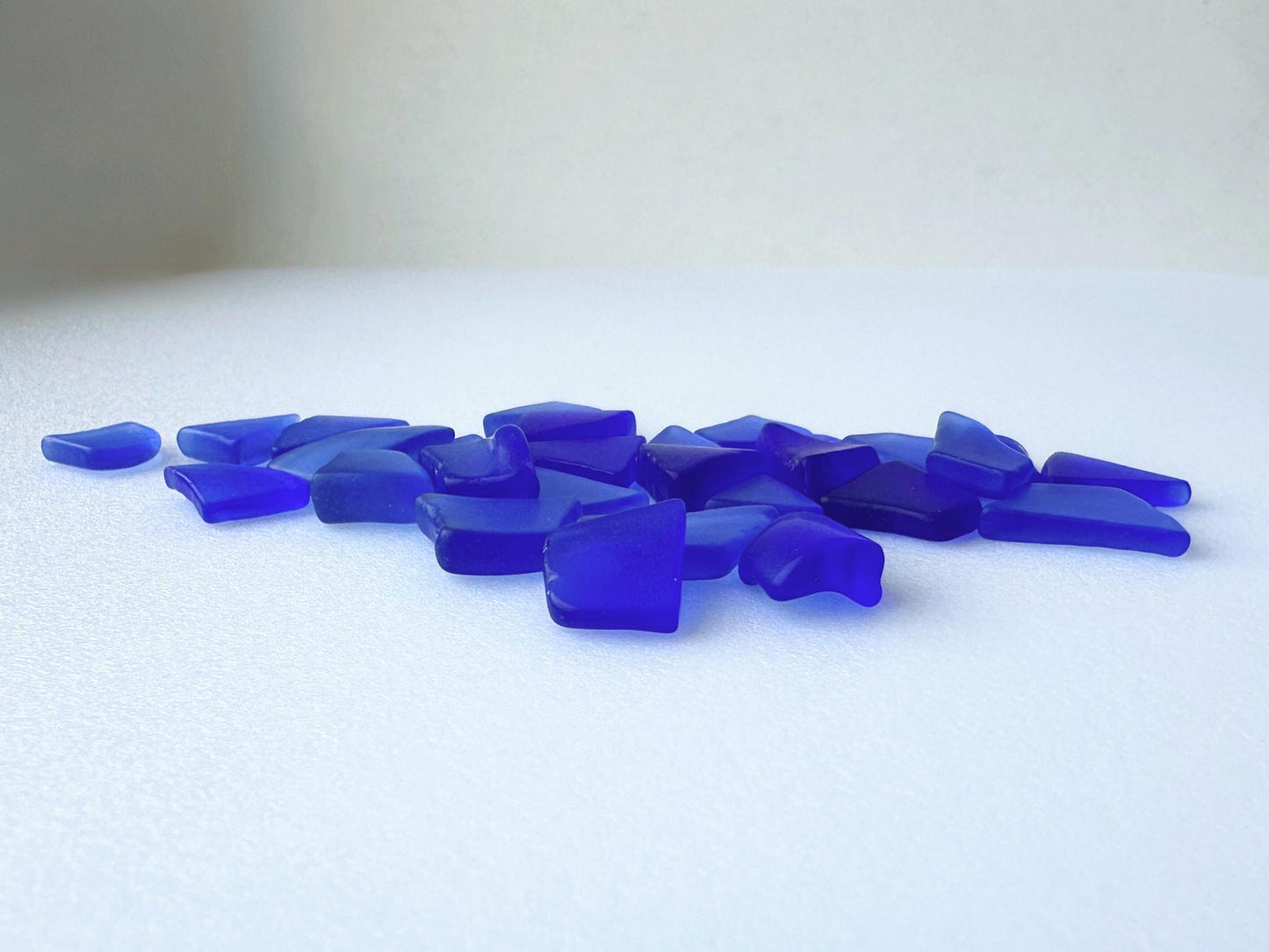 Cobalt Blue Sea Glass for Jewelry, Mosaics & Resin Art – Tumbled Beach Glass – size comparison – Brooklyn Sea Glass