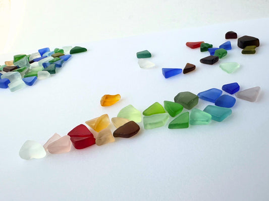 Small sea glass extra tiny pieces from Brooklyn, authentic beach glass for jewelry making