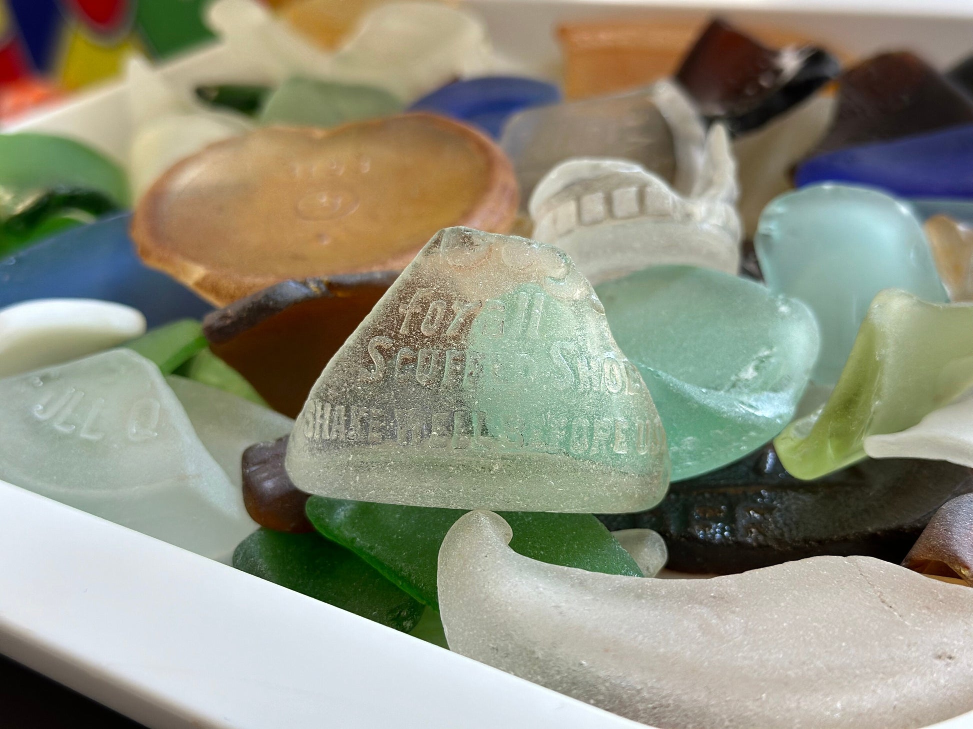 Brooklyn sea glass large pieces 2-3 inch, authentic NYC beach finds for art projects