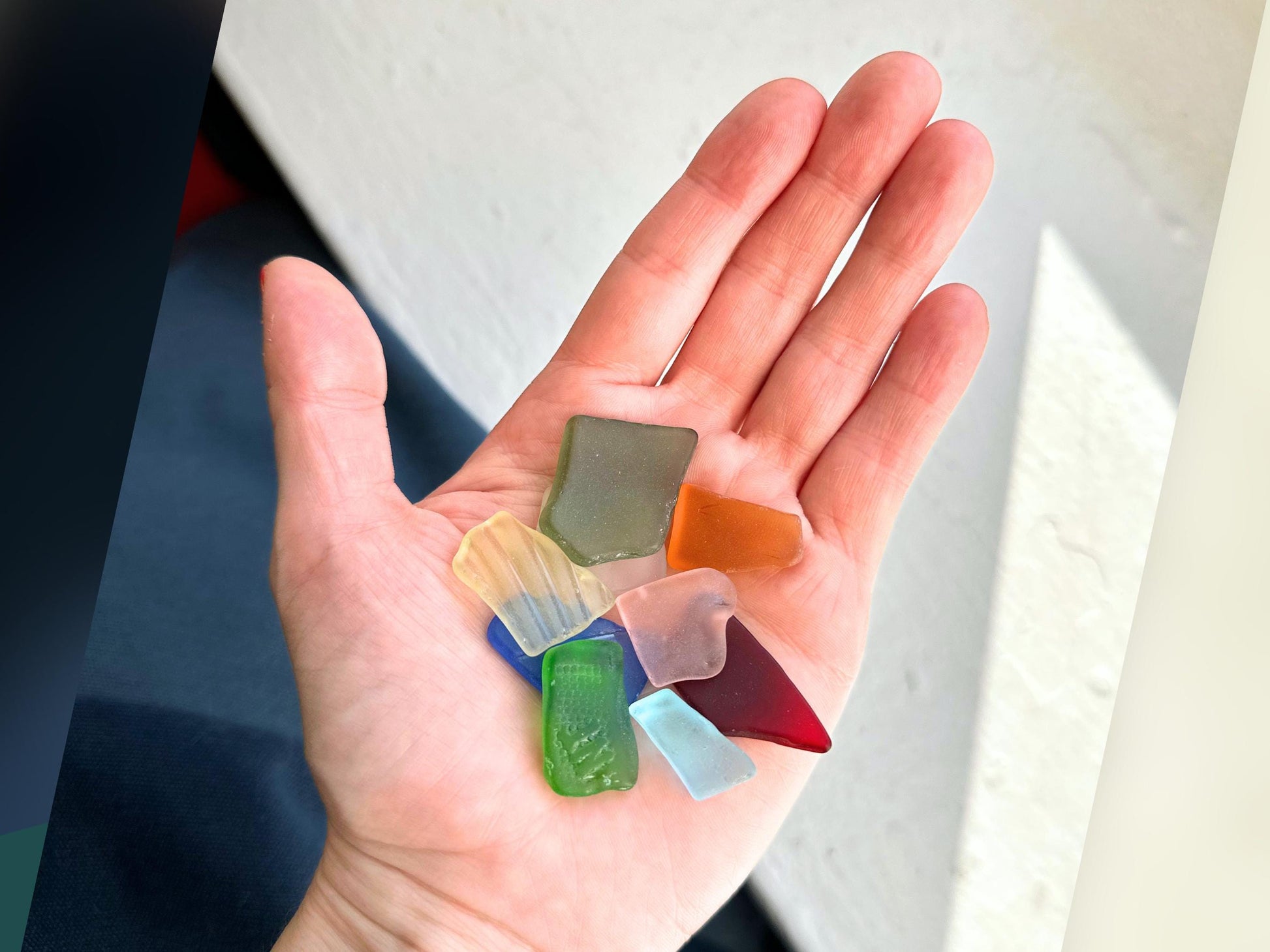 Medium mixed color sea glass from NYC beaches, genuine tumbled pieces for art projects