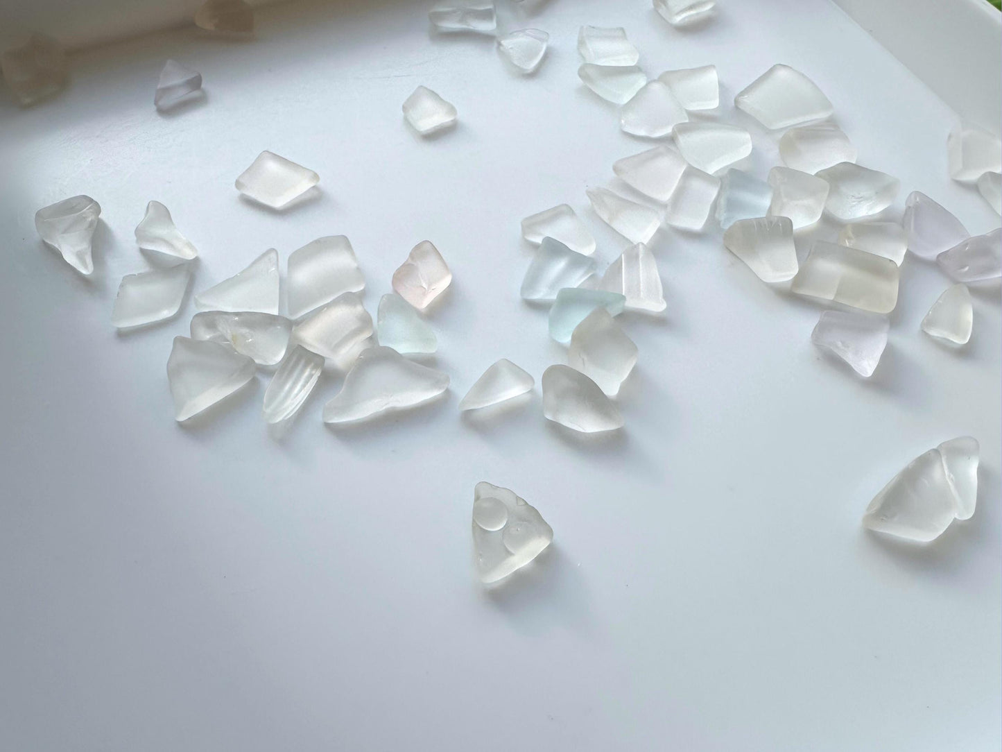 Pastel Sea Glass – Small Tumbled Pieces for Wedding Decor & Spring Crafts – bottom detail – Brooklyn Sea Glass