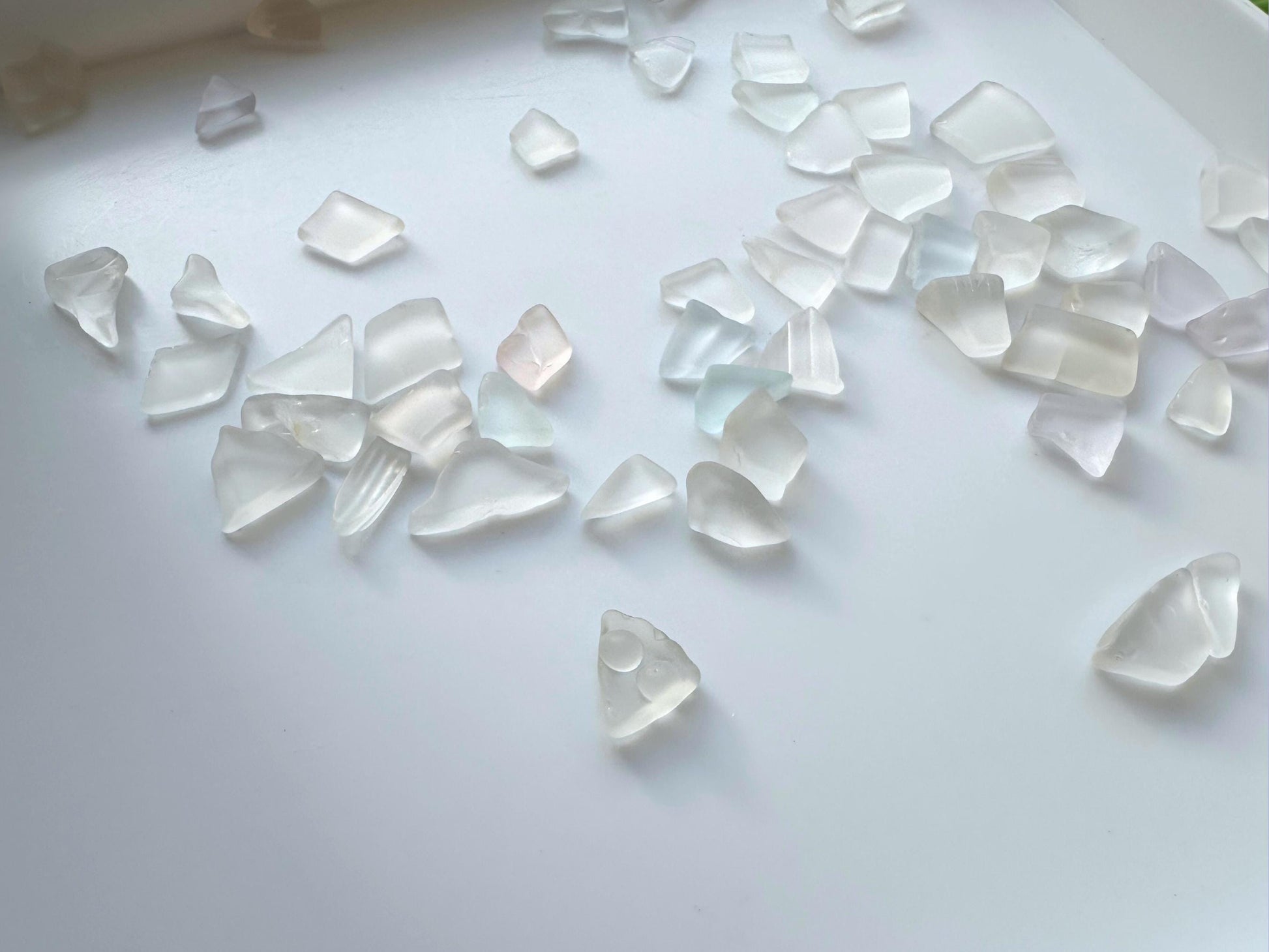 Pastel Sea Glass – Small Tumbled Pieces for Wedding Decor & Spring Crafts – bottom detail – Brooklyn Sea Glass