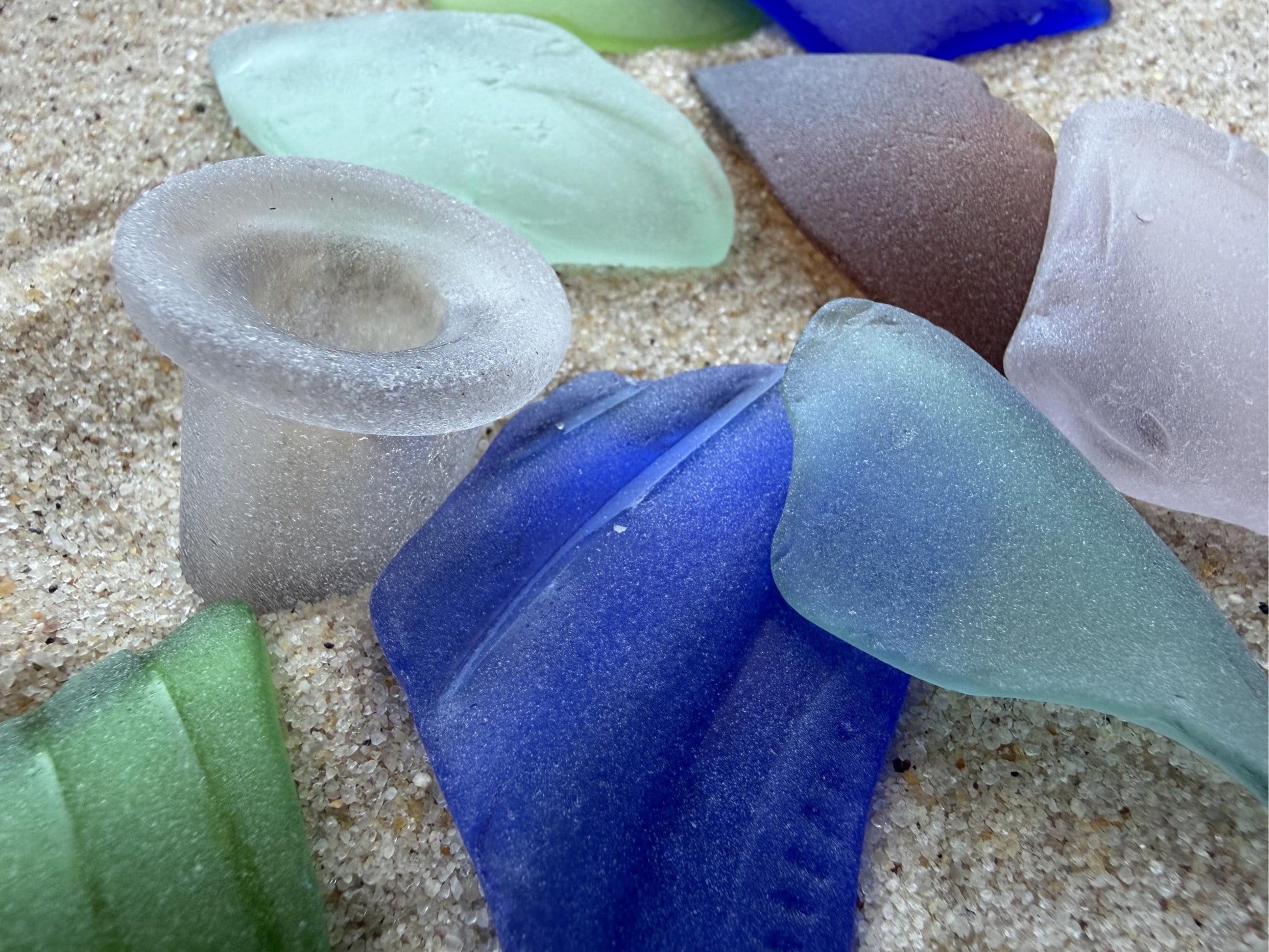 Genuine medium sea glass from NYC, real 1-2 inch pieces for mosaics and decor