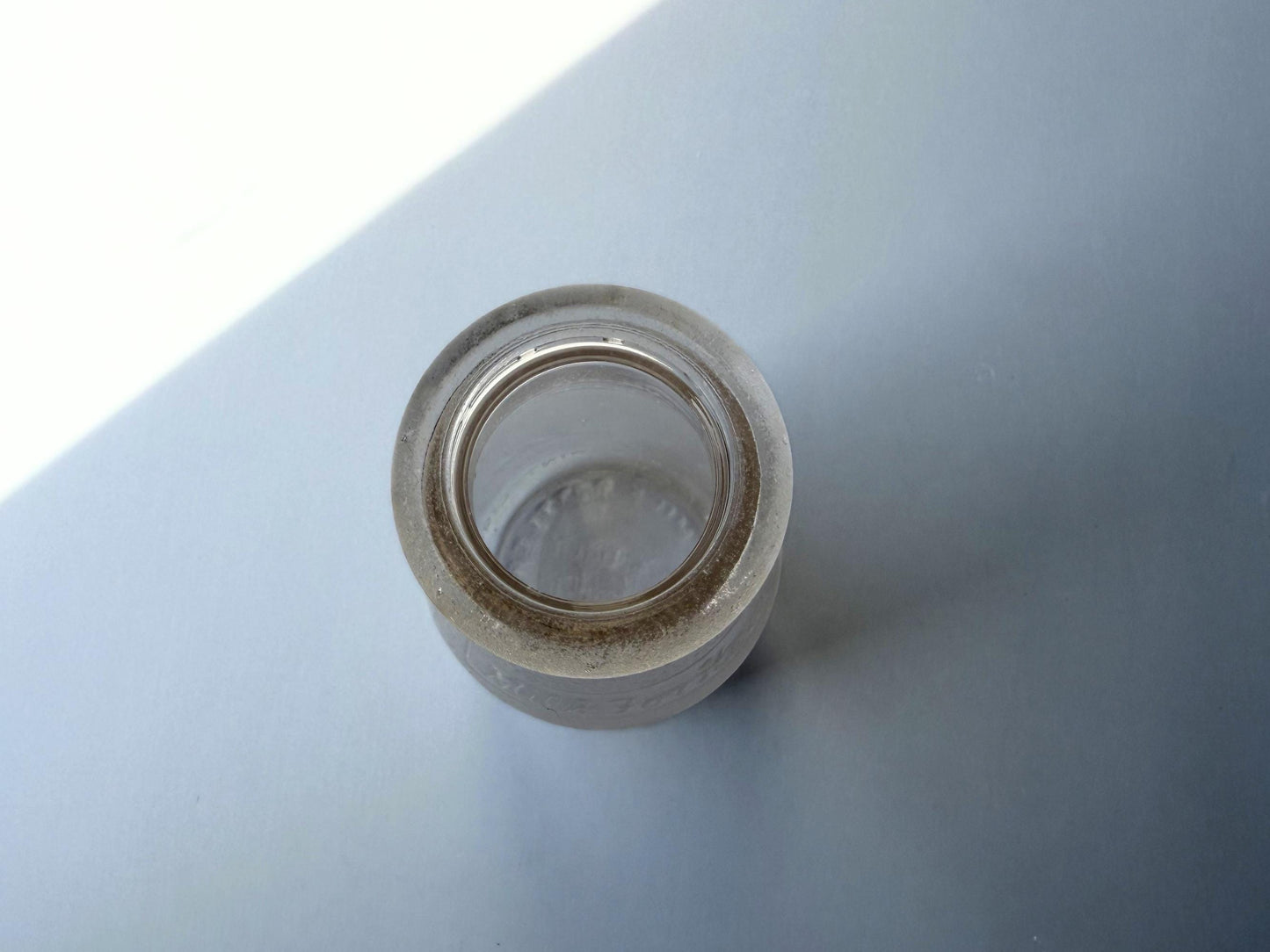 Vintage 1953 NYC Milk for Health half-pint bottle 5.25 inches tall completely frosted by ocean exposure - genuine sea-worn glass hand-recovered from NYC