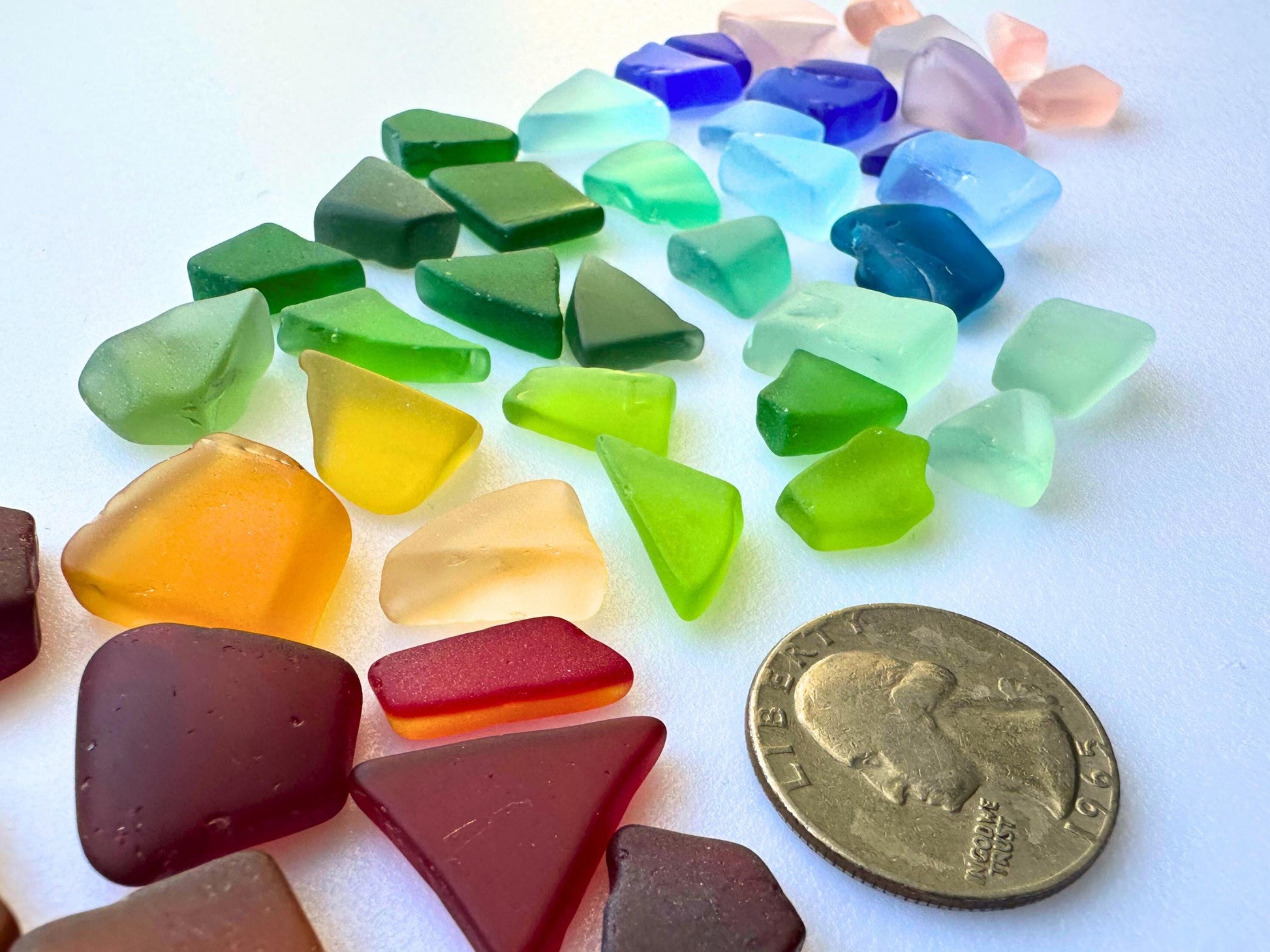 Tumbled small sea glass mix from NYC, colorful pieces for crafts and jewelry making