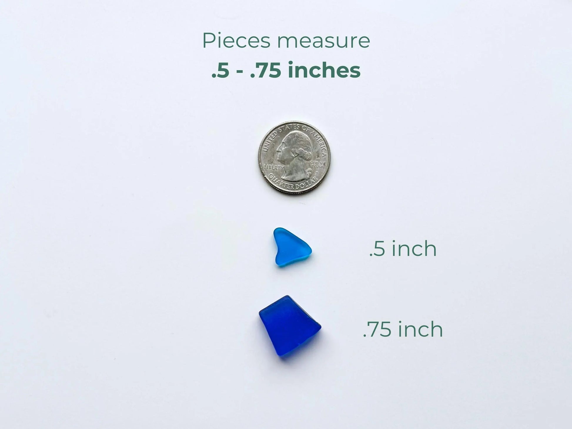 Small colorful sea glass pieces from Brooklyn shores, authentic tumbled beach glass