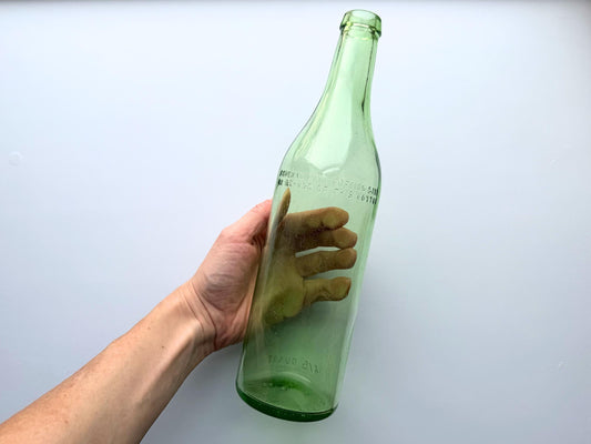 Vintage 1952 Compania Ron Carioca green glass rum bottle from San Juan Puerto Rico. 11.5 inches tall with Federal Law embossing. Excellent vintage condition – Brooklyn Sea Glass