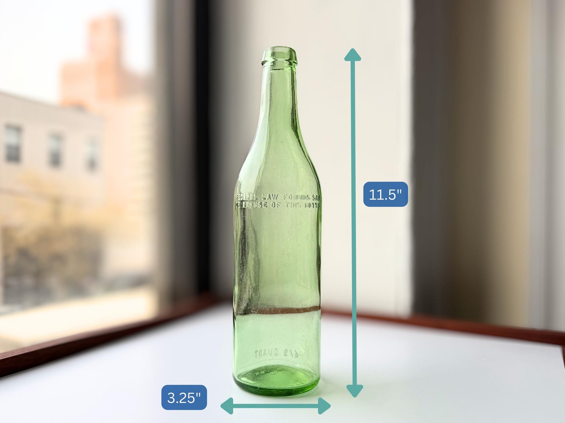 Vintage 1952 Compania Ron Carioca green glass rum bottle from San Juan Puerto Rico. 11.5 inches tall with Federal Law embossing – Brooklyn Sea Glass