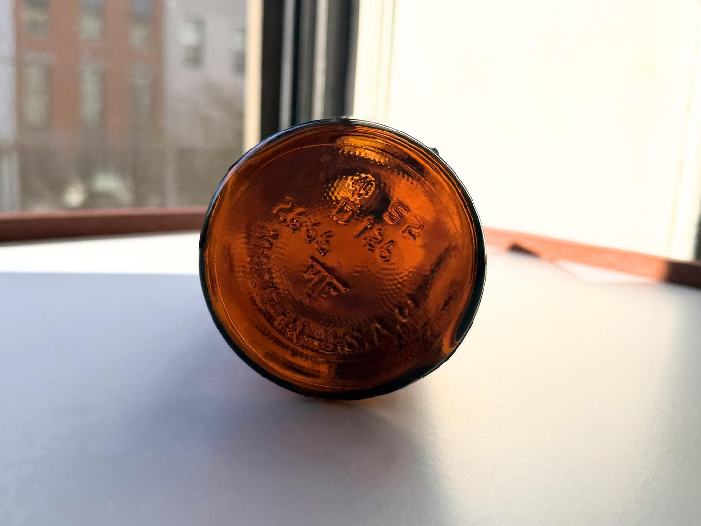Vintage 1952 Lord Calvert whisky bottle with Made in USA marking. Excellent condition. Perfect for American whisky and vintage spirits collectors.