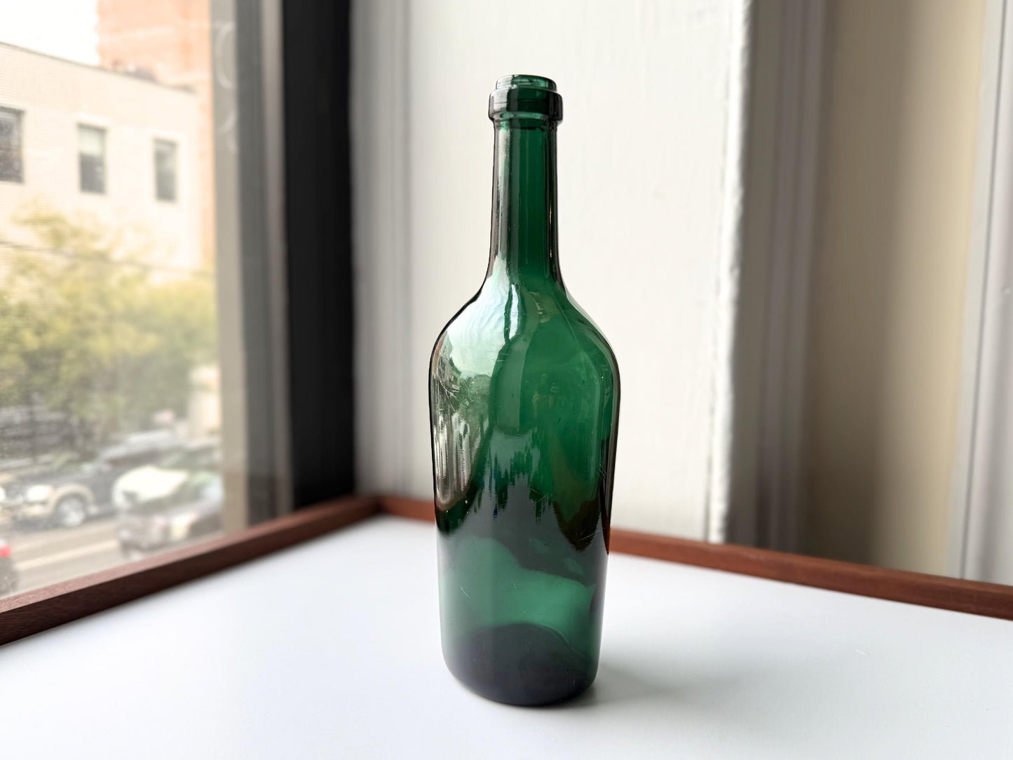 Vintage Forest Green Wine Bottle Neo Deco statement glassware – Brooklyn Sea Glass