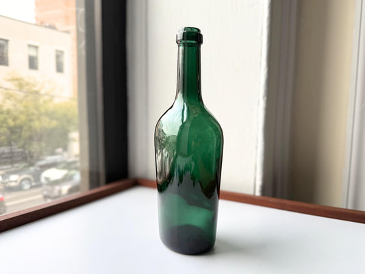 Vintage Forest Green Wine Bottle Neo Deco statement glassware – Brooklyn Sea Glass