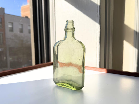Vintage Pale Green Flask botanical aesthetics for plant styling – Brooklyn Sea Glass