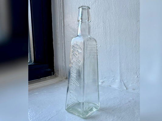 Vintage Peer-Amid square glass olive oil bottle – Brooklyn Sea Glass