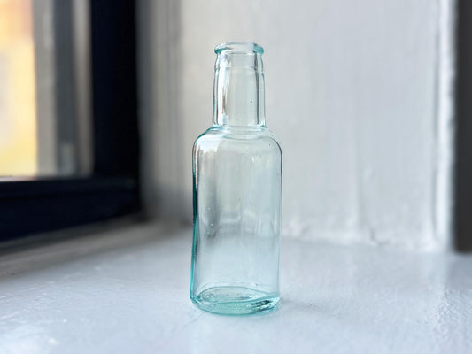 Vintage Tournades Kitchen Bouquet embossed aqua glass bottle 5.5 inches – Brooklyn Sea Glass