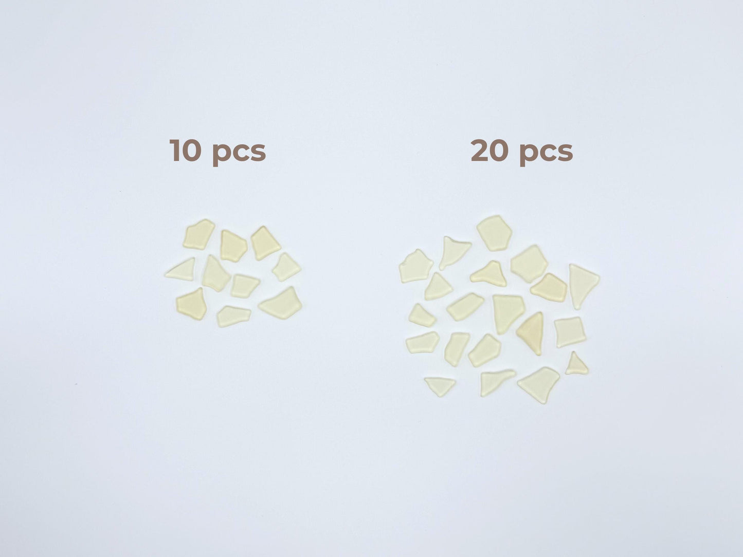 Buttercream yellow tumbled sea glass pieces with smooth frosted edges in small to medium sizes perfect for spring jewelry making mosaics resin art wedding decor and coastal home accents made from recycled vintage glass