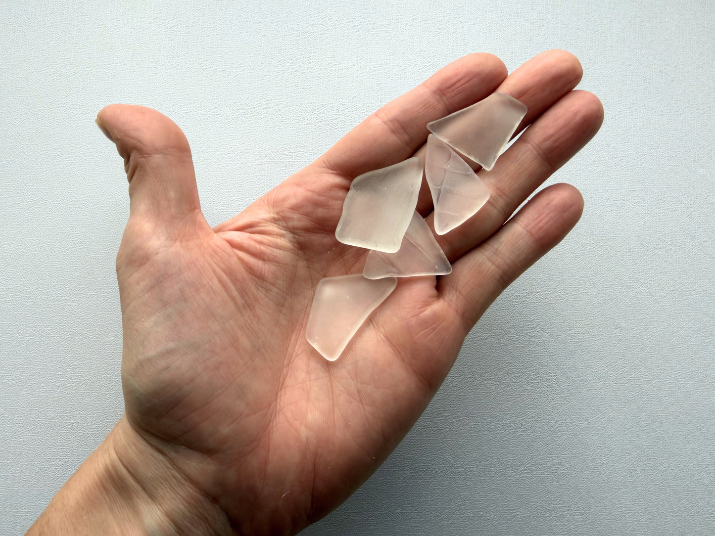 Frosted White Tumbled Sea Glass — Bulk Vase Filler by the Pound