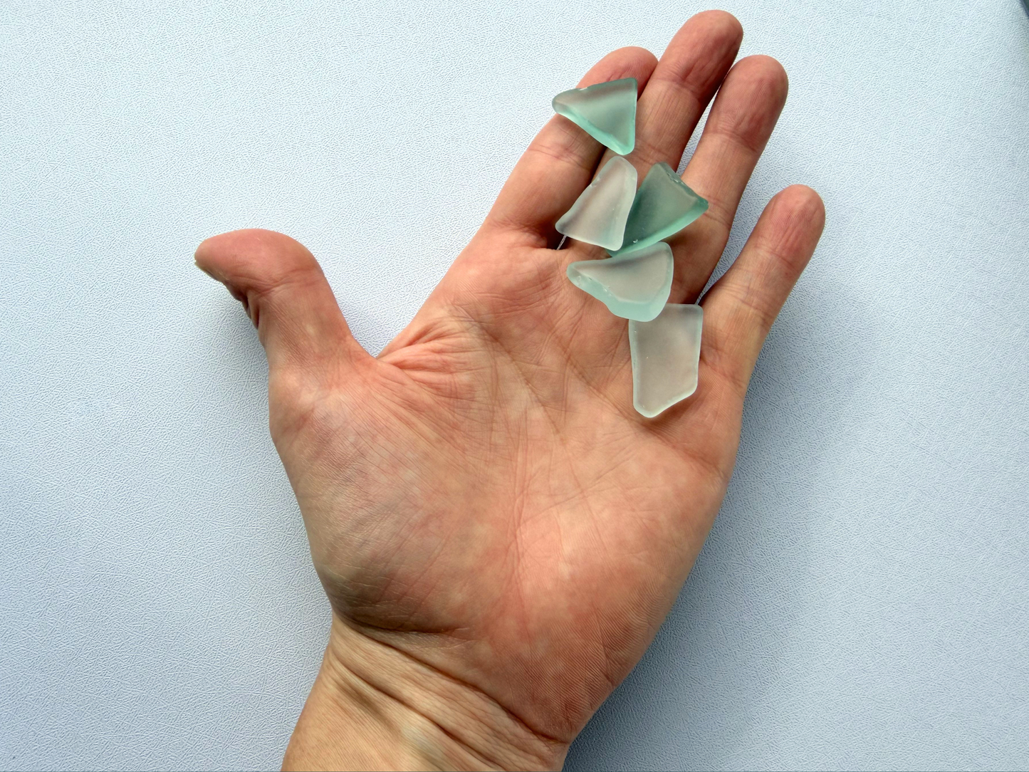 Sea Mist Blue Tumbled Sea Glass — Bulk Vase Filler by the Pound