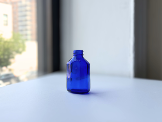 Squibb Bottle – Small Cobalt Blue Medicine Glass