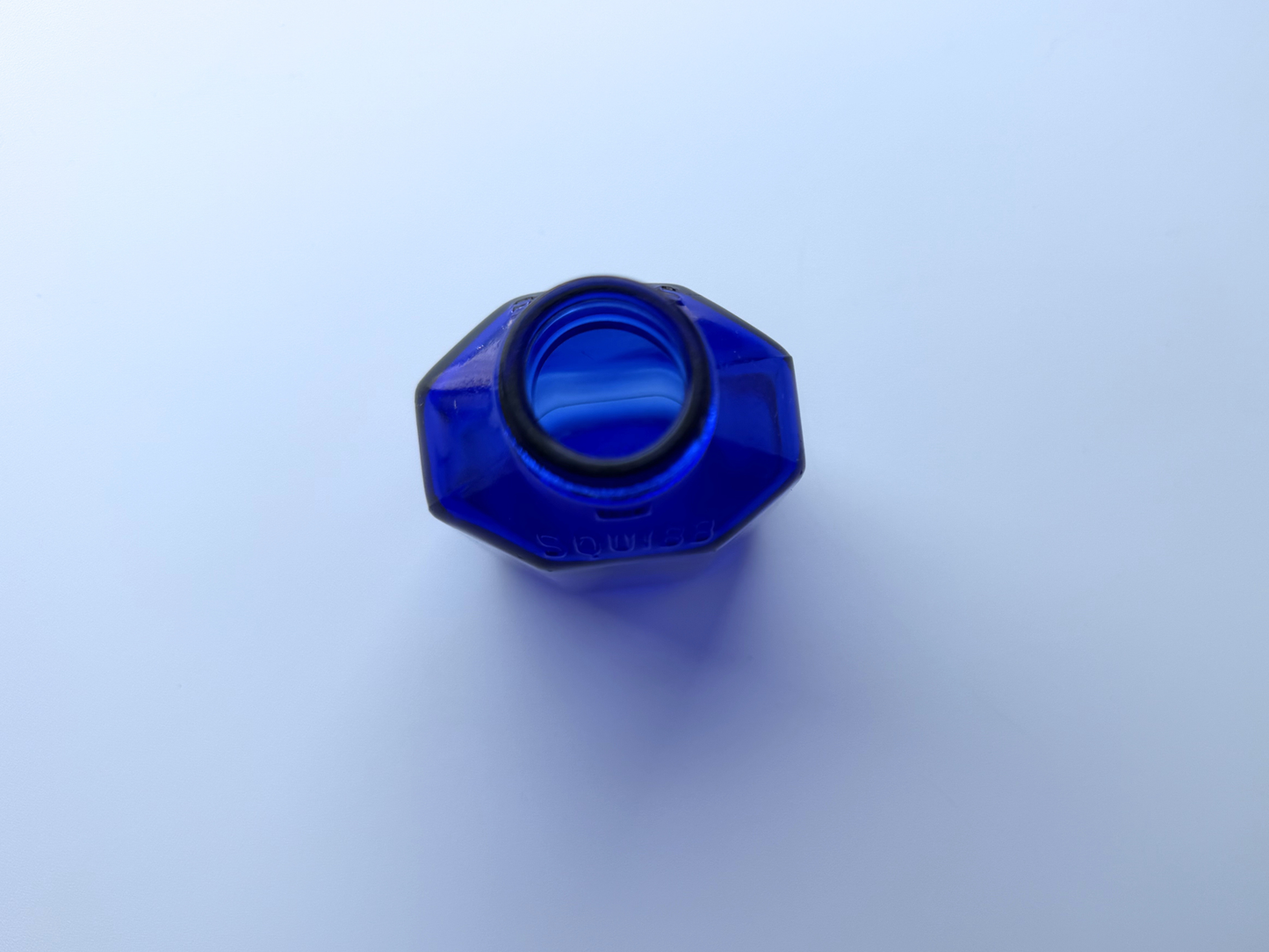 Squibb Bottle – Small Cobalt Blue Medicine Glass