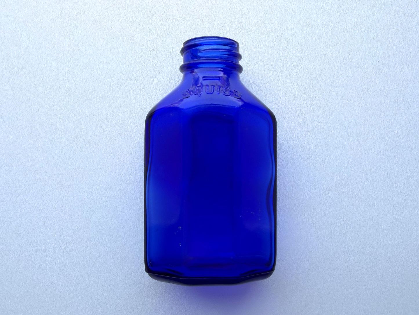Squibb Bottle – Small Cobalt Blue Medicine Glass