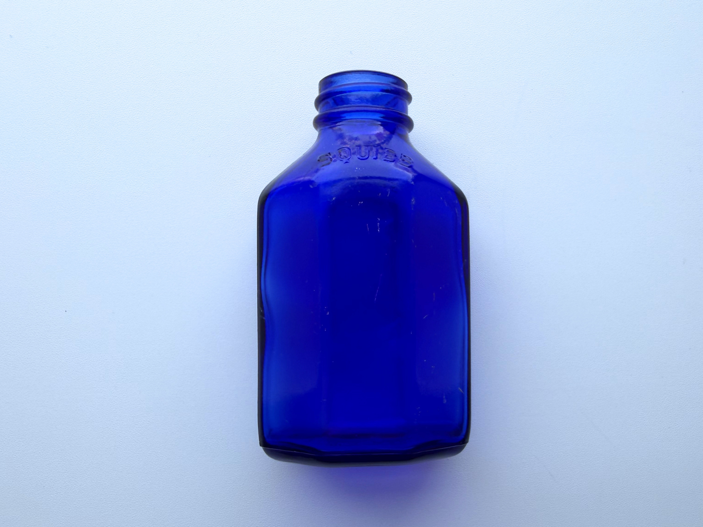 Squibb Bottle – Small Cobalt Blue Medicine Glass