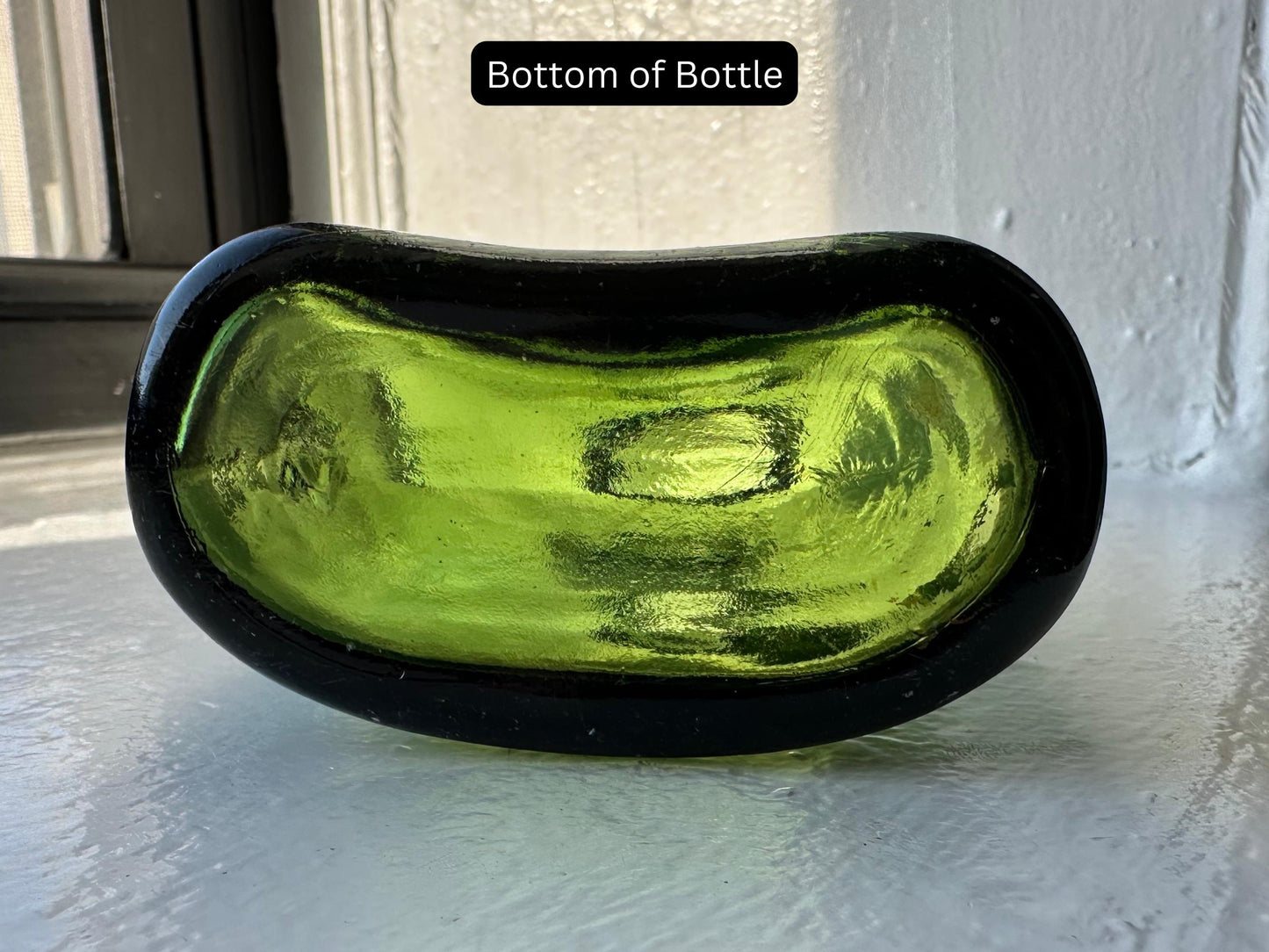 Vintage Sanderson Leith Whiskey Bottle | Green Glass Scottish | Bar Decor