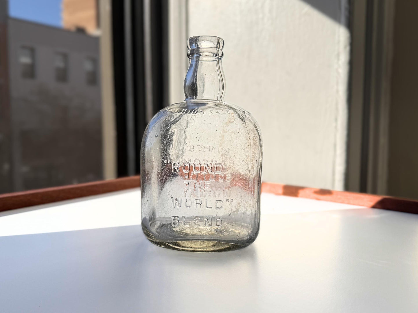 Vintage King's Ransom Scotch Bottle | 1950s Neo-Deco | Bar Cart Glassware