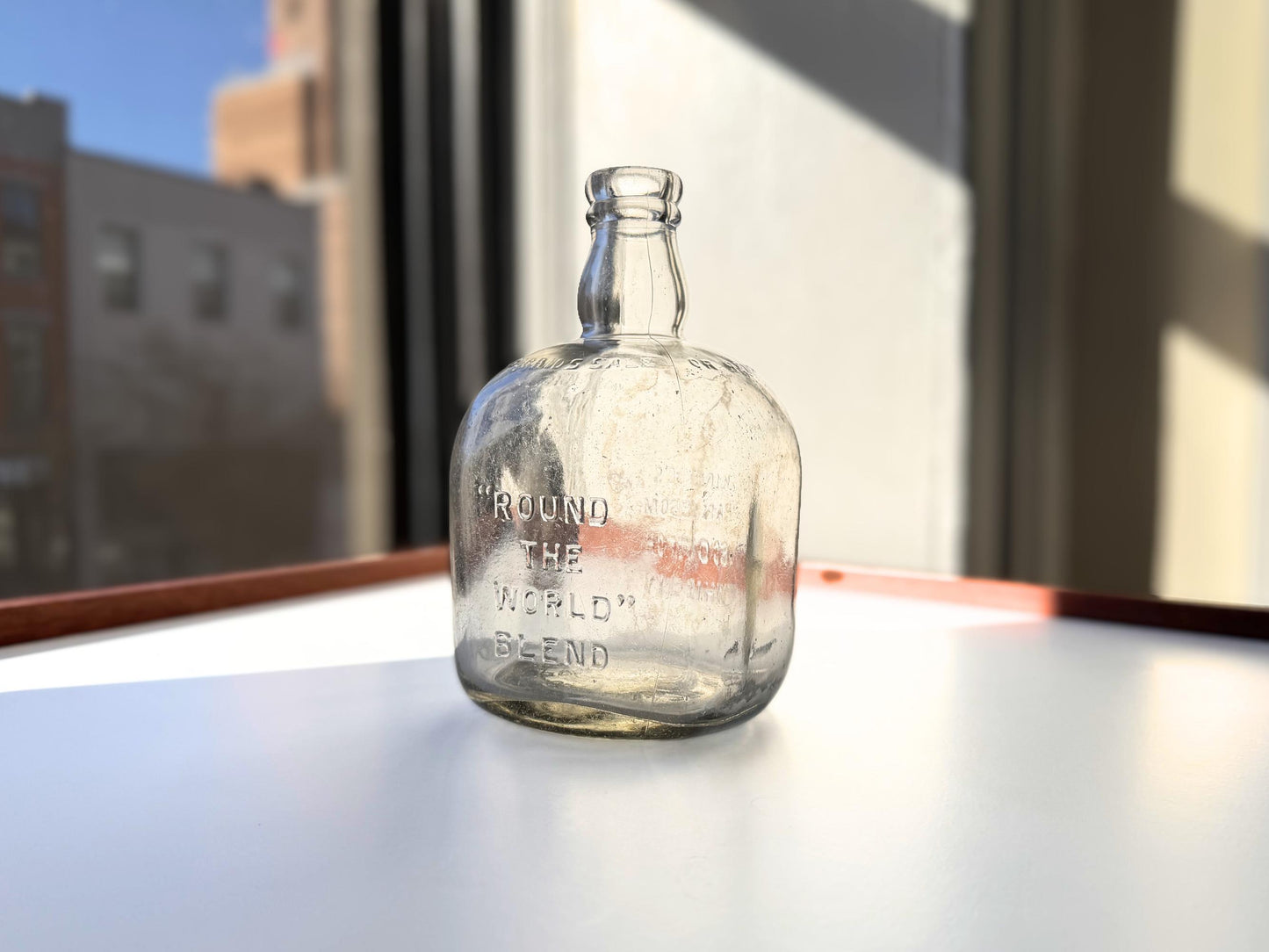 Vintage King's Ransom Scotch Bottle | 1950s Neo-Deco | Bar Cart Glassware