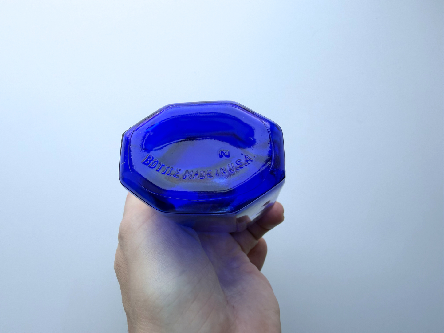 Squibb Bottle – Small Cobalt Blue Medicine Glass